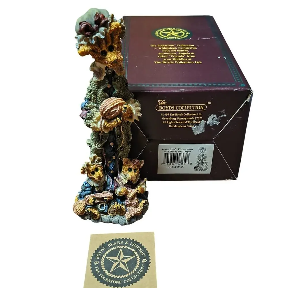 Boyds Bear Friends Folkstones Purrscilla Pussenboots Darby Jasper Figurine 2865